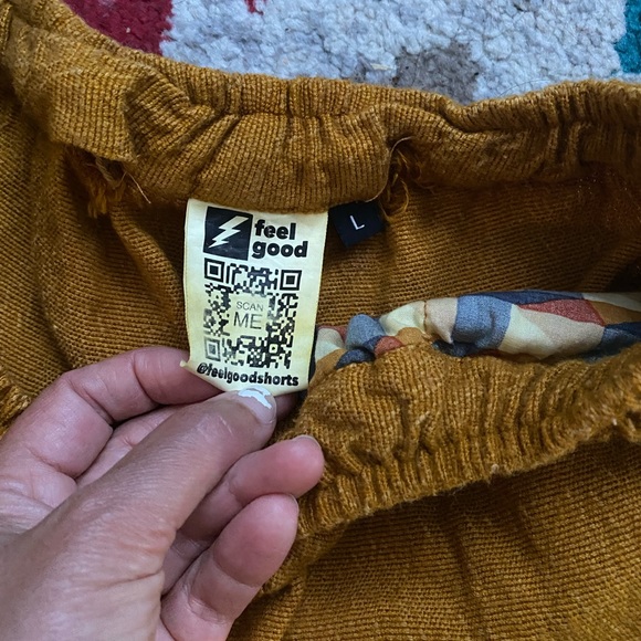 Feel good elastic shorts in mustard! - Picture 2 of 4